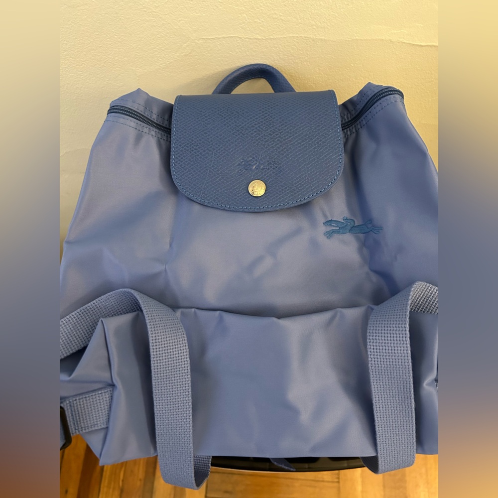 Longchamp Blue Nylon Backpack